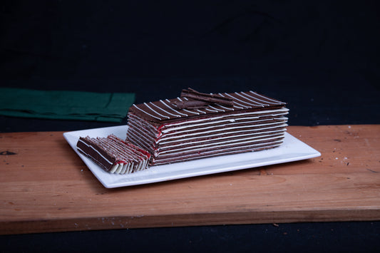 Torta de láminas de chocolate | Nutella - Frambuesa