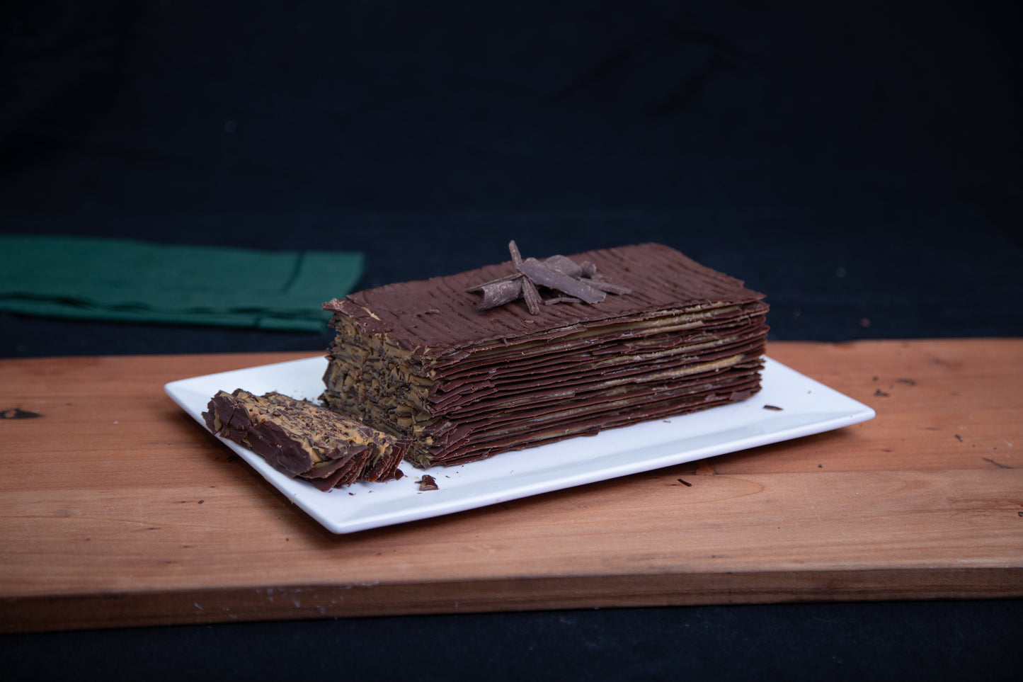 Torta de láminas de chocolate | Manjar de Campo