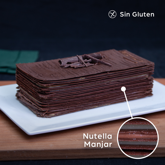 Torta de láminas de chocolate | Nutella - Manjar de Campo