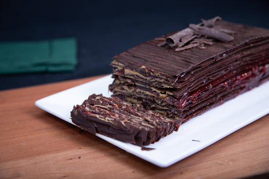 Torta de láminas de chocolate | Manjar de Campo - Frambuesa SMA